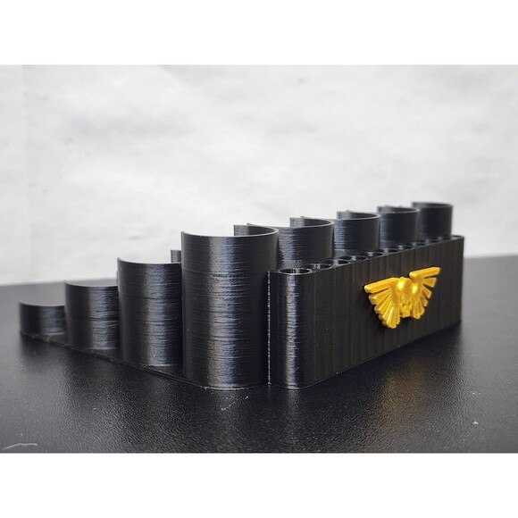 Warhammer Paint Rack 5x4 – 3D Printed Citadel Pot Holder with Imperial Aquila - Picture 9 of 14